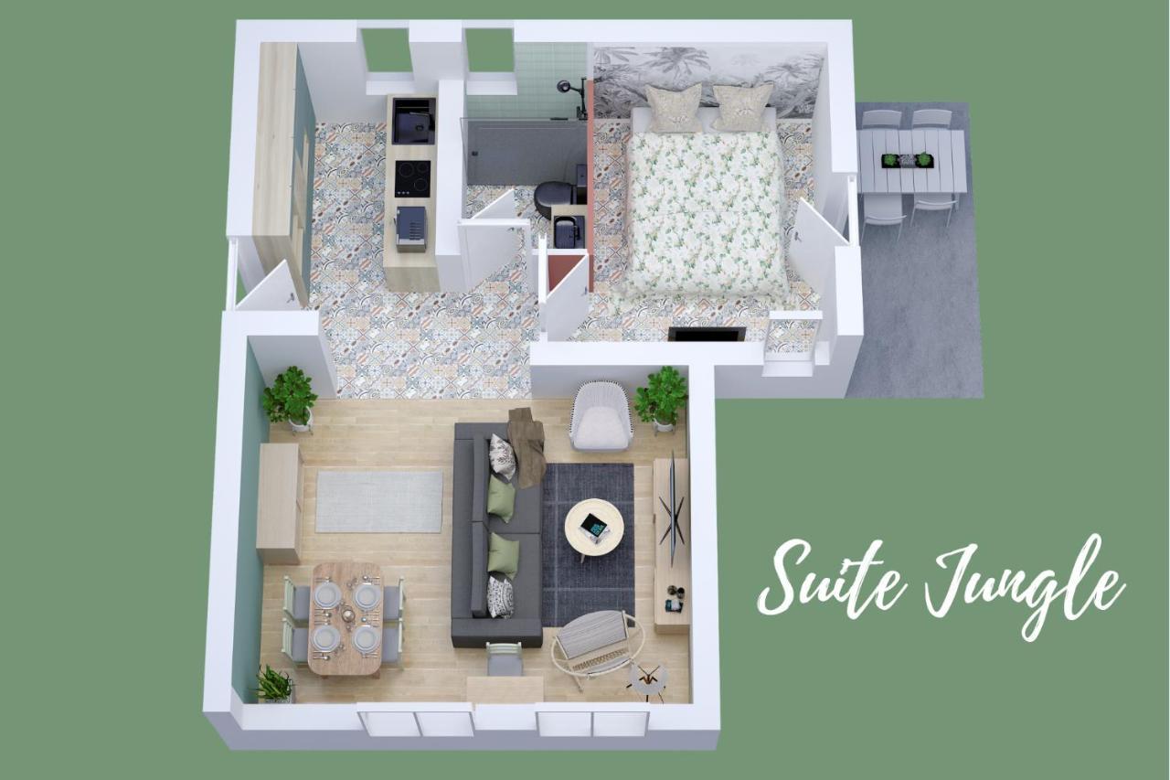 Suite Jungle - Jardin, Netflix Et Parking - Le Manoir Aux Pommes Orbec Luaran gambar
